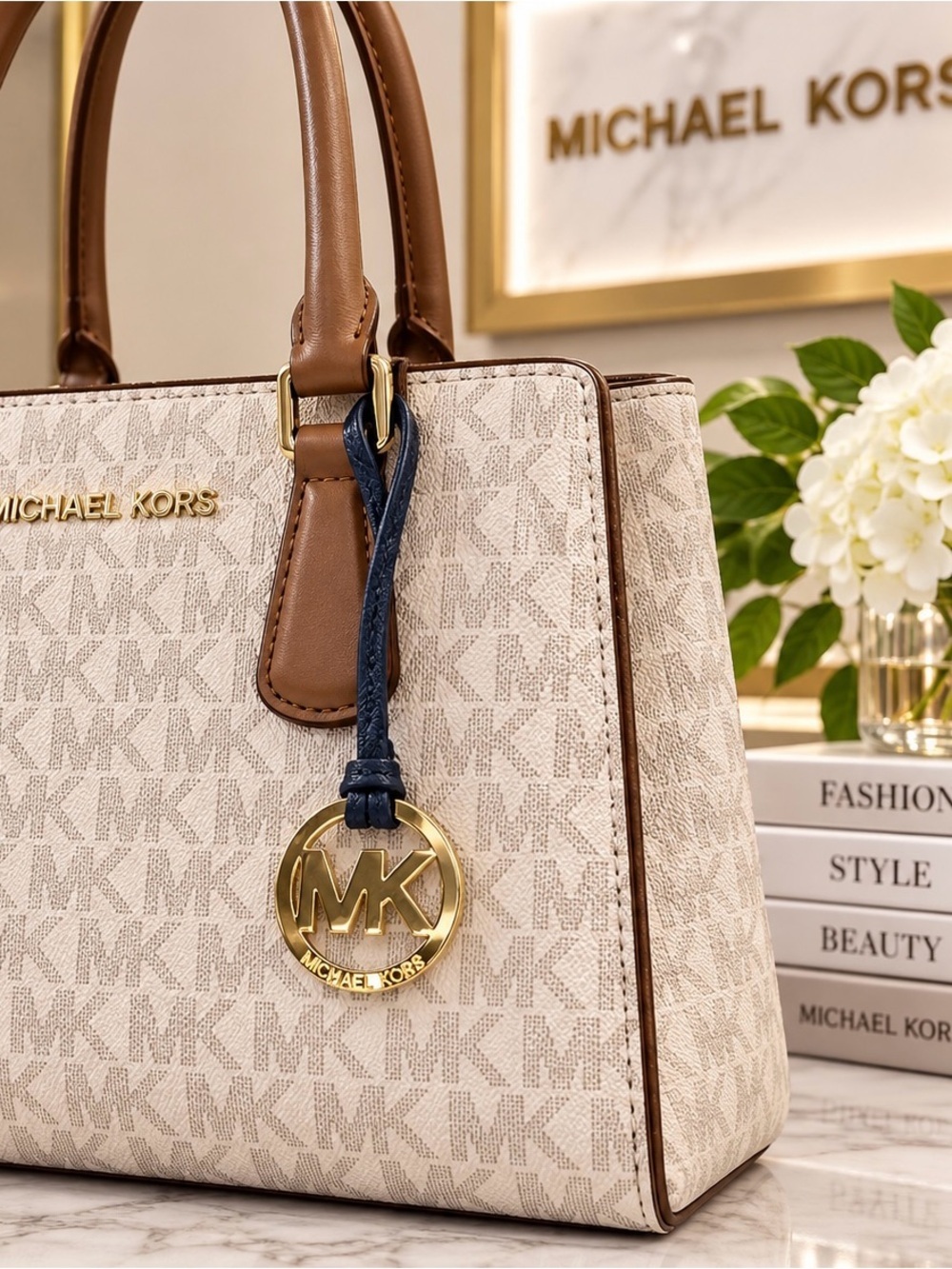 Gold Michael Kors Pendant Hangtag